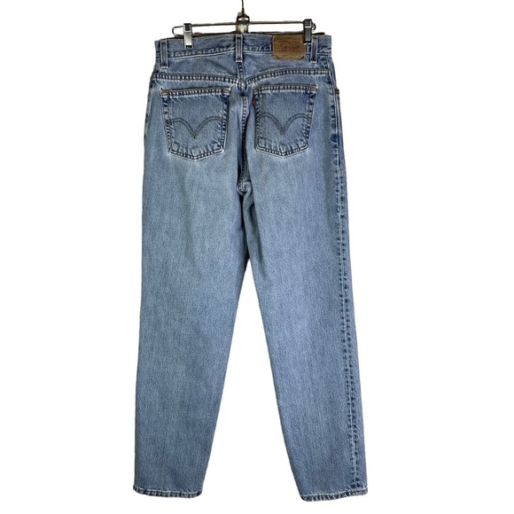 Levi’s 550 Relaxed Fit Tapered Leg High Rise Light Wash Wear Distressed Jeans - Picture 1 of 5